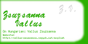 zsuzsanna vallus business card